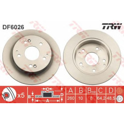 Kočioni disk TRW DF6026