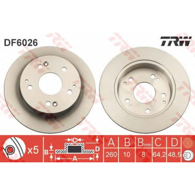 Kočioni disk TRW DF6026