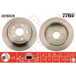 Kočioni disk TRW DF6029