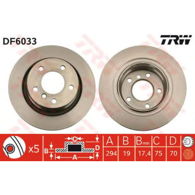 Kočioni disk TRW DF6033