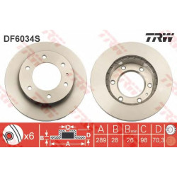 Kočioni disk TRW DF6034S