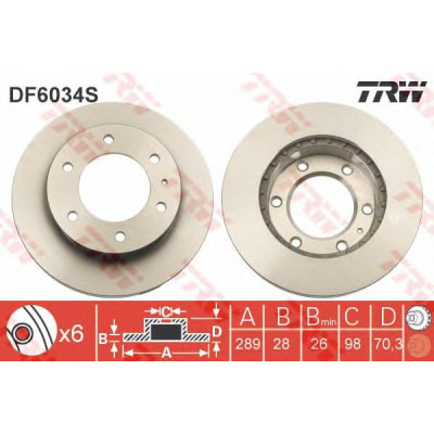 Kočioni disk TRW DF6034S
