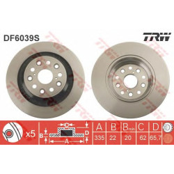 Kočioni disk TRW DF6039S