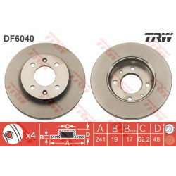 Kočioni disk TRW DF6040