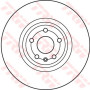 Kočioni disk TRW DF6041S