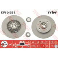 Kočioni disk s ležajem TRW DF6042BS
