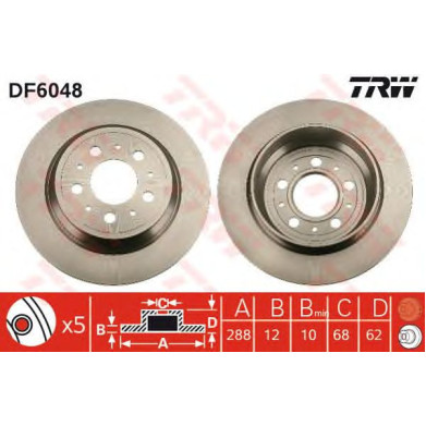 Kočioni disk TRW DF6048