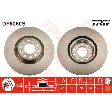 Kočioni disk TRW DF6060S