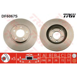 Kočioni disk TRW DF6067S