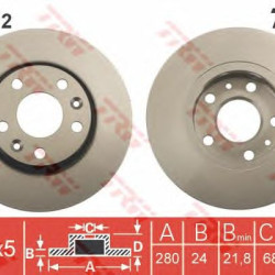 Kočioni disk TRW DF6072