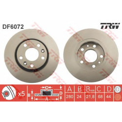 Kočioni disk TRW DF6072