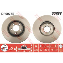Kočioni disk TRW DF6073S