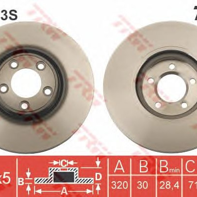 Kočioni disk TRW DF6073S