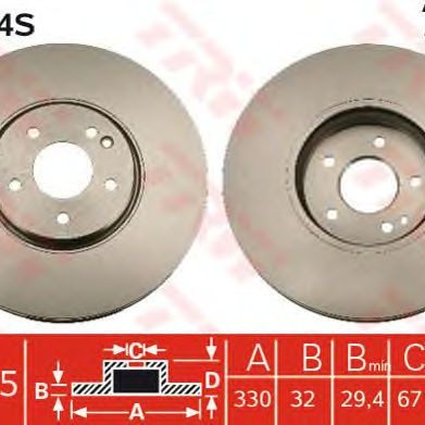 Kočioni disk TRW DF6074S