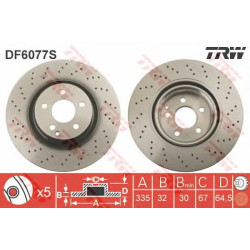 Kočioni disk TRW DF6077S