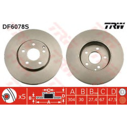 Kočioni disk TRW DF6078S