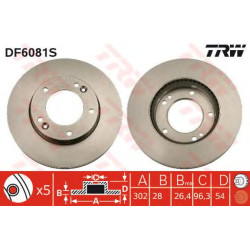 Kočioni disk TRW DF6081S