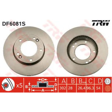 Kočioni disk TRW DF6081S