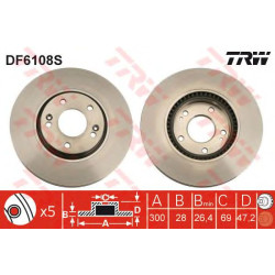 Kočioni disk TRW DF6108S
