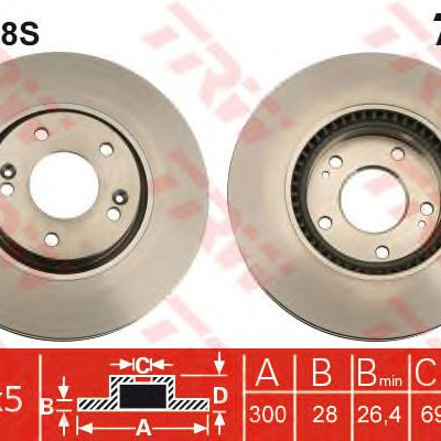 Kočioni disk TRW DF6108S