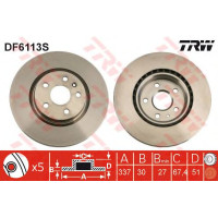 Kočioni disk TRW DF6113S