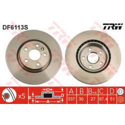 Kočioni disk TRW DF6113S