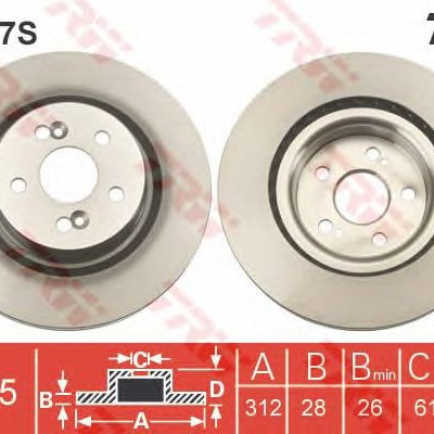 Kočioni disk TRW DF6117S