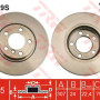 Kočioni disk TRW DF6119S