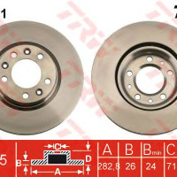 Kočioni disk TRW DF6121