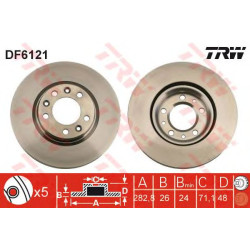 Kočioni disk TRW DF6121