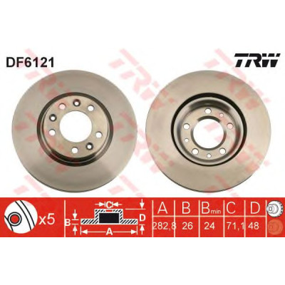 Kočioni disk TRW DF6121