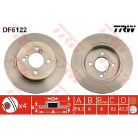 Kočioni disk TRW DF6122
