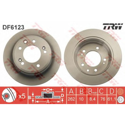 Kočioni disk TRW DF6123