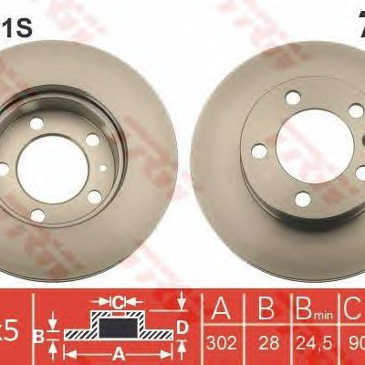 Kočioni disk TRW DF6131S