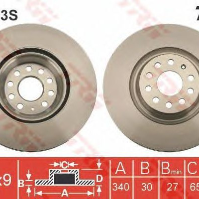 Kočioni disk TRW DF6133S