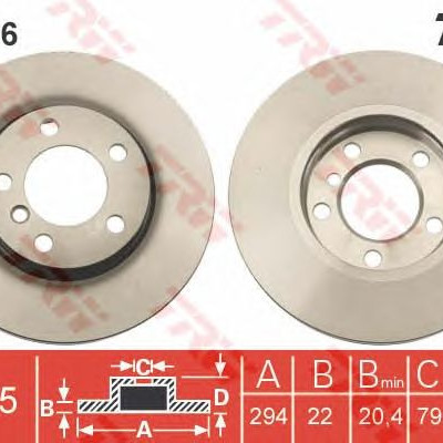Kočioni disk TRW DF6136
