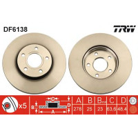 Kočioni disk TRW DF6138
