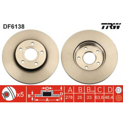 Kočioni disk TRW DF6138