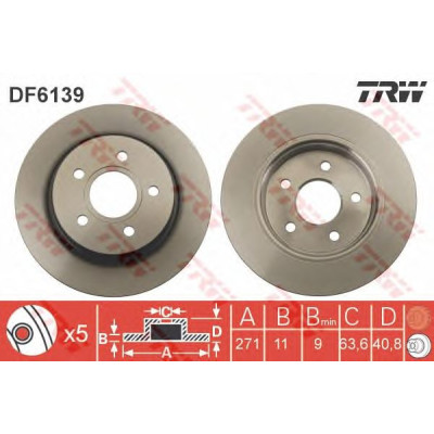 Kočioni disk TRW DF6139