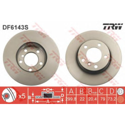 Kočioni disk TRW DF6143S
