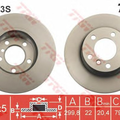 Kočioni disk TRW DF6143S