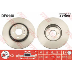 Kočioni disk TRW DF6148