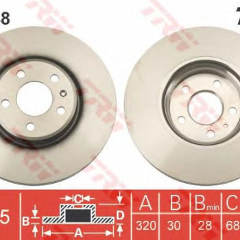 Kočioni disk TRW DF6148