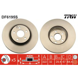 Kočioni disk TRW DF6195S