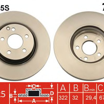 Kočioni disk TRW DF6195S