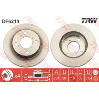 Kočioni disk TRW DF6214