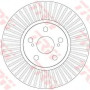 Kočioni disk TRW DF6234