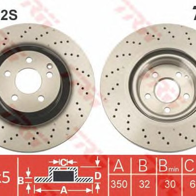 Kočioni disk TRW DF6242S