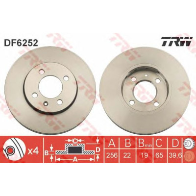 Kočioni disk TRW DF6252