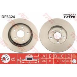 Kočioni disk TRW DF6324